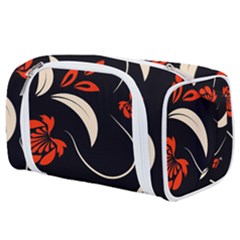 Folk Flowers Print Floral Pattern Ethnic Art Toiletries Pouch by Eskimos