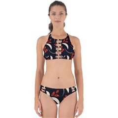 Folk Flowers Print Floral Pattern Ethnic Art Perfectly Cut Out Bikini Set by Eskimos