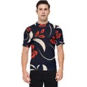 Folk flowers print Floral pattern Ethnic art Men s Short Sleeve Rash Guard View1