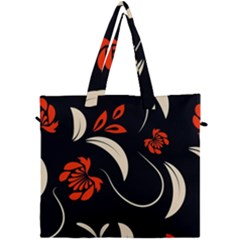 Folk Flowers Print Floral Pattern Ethnic Art Canvas Travel Bag by Eskimos