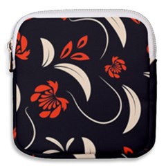 Folk Flowers Print Floral Pattern Ethnic Art Mini Square Pouch by Eskimos