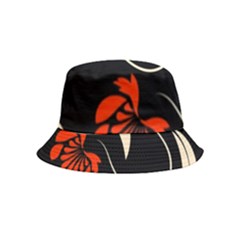 Folk Flowers Print Floral Pattern Ethnic Art Bucket Hat (kids) by Eskimos