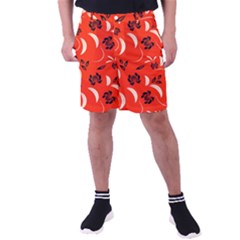 Folk Flowers Print Floral Pattern Ethnic Art Men s Pocket Shorts