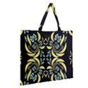 Floral folk damask pattern Fantasy flowers  Zipper Large Tote Bag View2