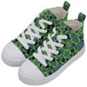 Floral folk damask pattern  Kids  Mid-Top Canvas Sneakers View2