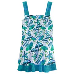 Cow Cow Pattern  Kids  Layered Skirt Swimsuit