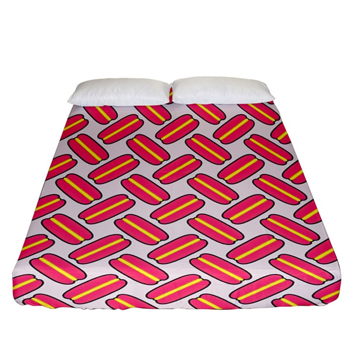 Abstract Cookies Fitted Sheet (Queen Size)