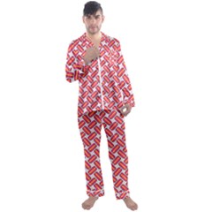 Abstract Cookies Men s Long Sleeve Satin Pajamas Set by SychEva