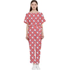 Abstract Cookies Batwing Lightweight Chiffon Jumpsuit by SychEva