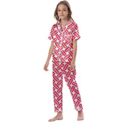 Abstract Cookies Kids  Satin Short Sleeve Pajamas Set by SychEva