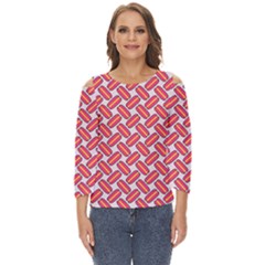 Abstract Cookies Cut Out Wide Sleeve Top