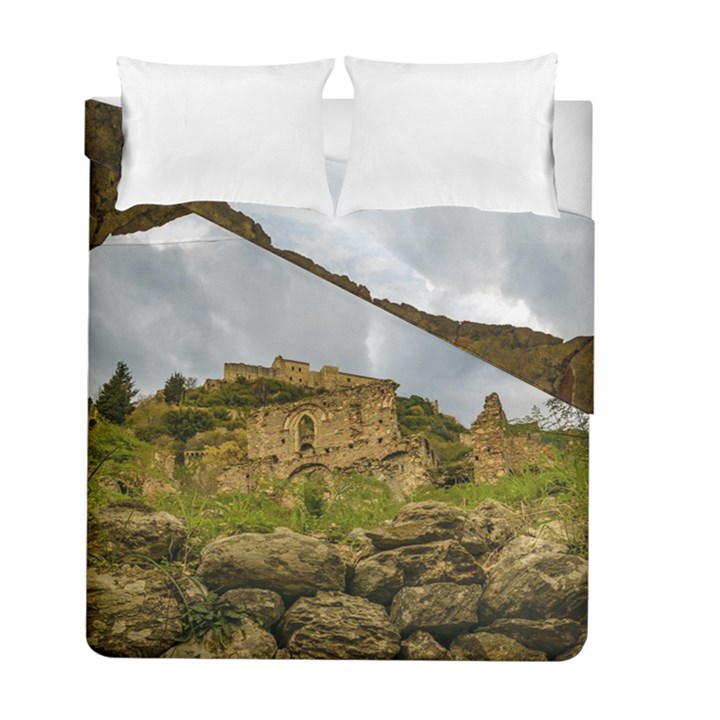 Ancient Mystras Landscape, Peloponnese, Greece Duvet Cover Double Side (Full/ Double Size)