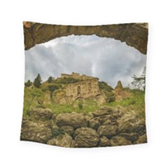 Ancient Mystras Landscape, Peloponnese, Greece Square Tapestry (small) by dflcprintsclothing