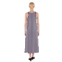 Minimalistic black and white stripes, vertical lines pattern Sleeveless Maxi Dress View2