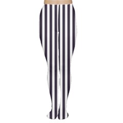 Minimalistic Black And White Stripes, Vertical Lines Pattern Tights