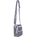 Minimalistic black and white stripes, vertical lines pattern Shoulder Strap Belt Bag View1