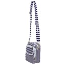 Minimalistic black and white stripes, vertical lines pattern Shoulder Strap Belt Bag View2