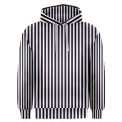 Minimalistic Black And White Stripes, Vertical Lines Pattern Men s Overhead Hoodie