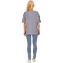 Minimalistic black and white stripes, vertical lines pattern Oversized Basic Tee View4