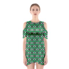 Beetle Eyes Shoulder Cutout One Piece Dress by SychEva