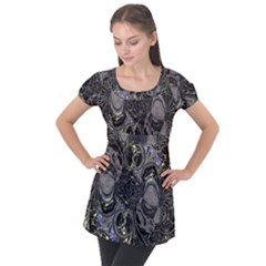 The Pollinator Puff Sleeve Tunic Top by MRNStudios