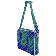 Blue Green Tiling  Cross Body Office Bag by lujastyles