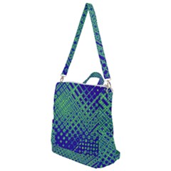 Blue Green Tiling  Crossbody Backpack by lujastyles