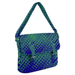 Blue Green Tiling  Buckle Messenger Bag