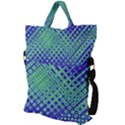 Blue Green Tiling  Fold Over Handle Tote Bag View2