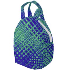 Blue Green Tiling  Travel Backpacks by lujastyles