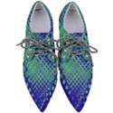 Blue Green Tiling  Pointed Oxford Shoes View1