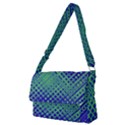 Blue Green Tiling  Full Print Messenger Bag (M) View1