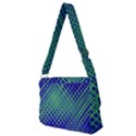 Blue Green Tiling  Full Print Messenger Bag (M) View2