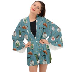 Fashionable Office Supplies Long Sleeve Kimono by SychEva