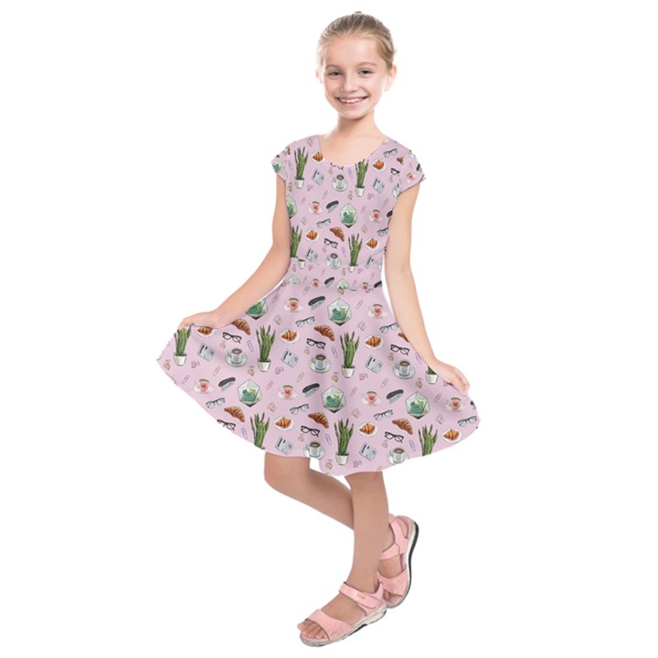 Office Time Kids  Short Sleeve Dress