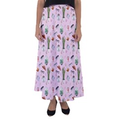 Office Time Flared Maxi Skirt by SychEva