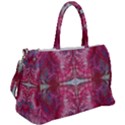 Red on pink arabesque Duffel Travel Bag View2