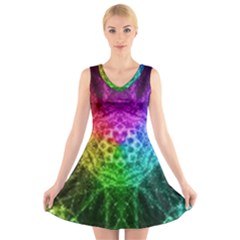 Fractal Design V-neck Sleeveless Dress by Sparkle