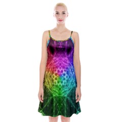 Fractal Design Spaghetti Strap Velvet Dress