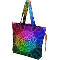 Fractal Design Drawstring Tote Bag by Sparkle