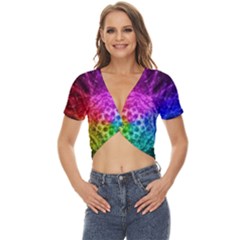 Fractal Design Twist Front Crop Top by Sparkle