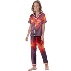 Fractal Kids  Satin Short Sleeve Pajamas Set