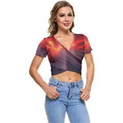 Fractal Short Sleeve Foldover Tee by Sparkle