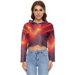 Fractal Women s Lightweight Cropped Hoodie