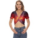 Fractal Twist Front Crop Top View1