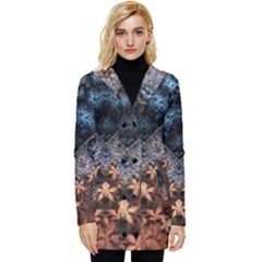 Fractal Button Up Hooded Coat 