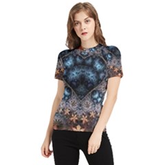 Fractal Women s Short Sleeve Rash Guard by Sparkle