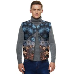 Fractal Men s Short Button Up Puffer Vest	 by Sparkle