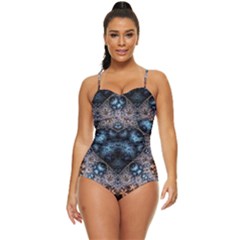 Fractal Retro Full Coverage Swimsuit