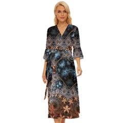 Fractal Midsummer Wrap Dress